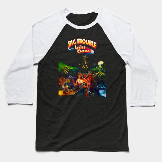 Retro Big Trouble Baseball T-Shirt by OniSide